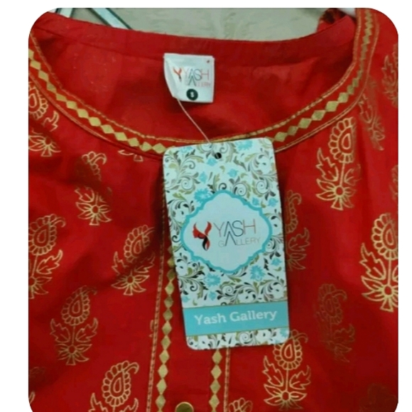 NEW! Yash Gallery Printed Cotton Flared Kurta Wedding Womens Kurti Dress Women S - Picture 7 of 8